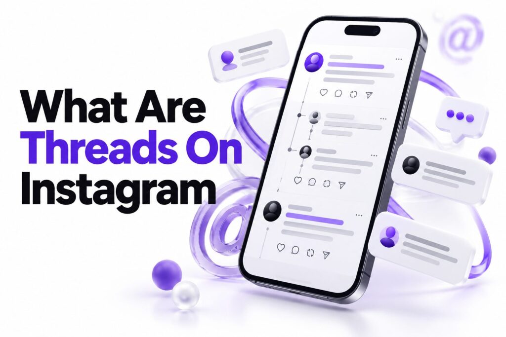 Instagram Threads app logo on a smartphone screen